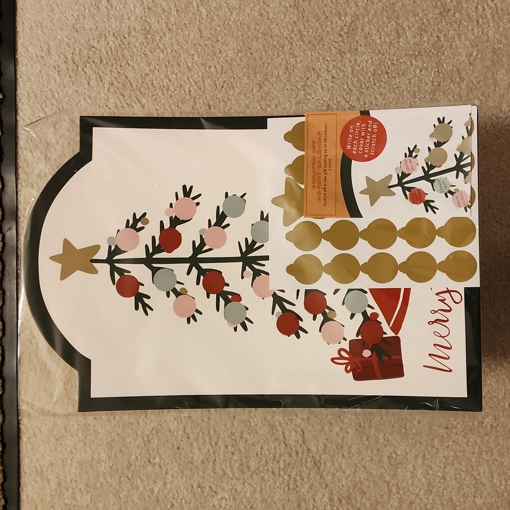 Advent Calendar Scratch-Off NEW Merry Christmas